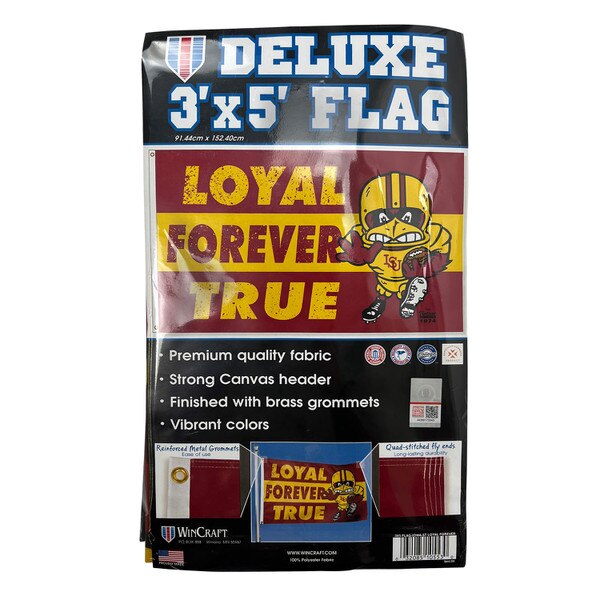 Cardinal & Gold Loyal Forever True Deluxe Flag (3'x5')